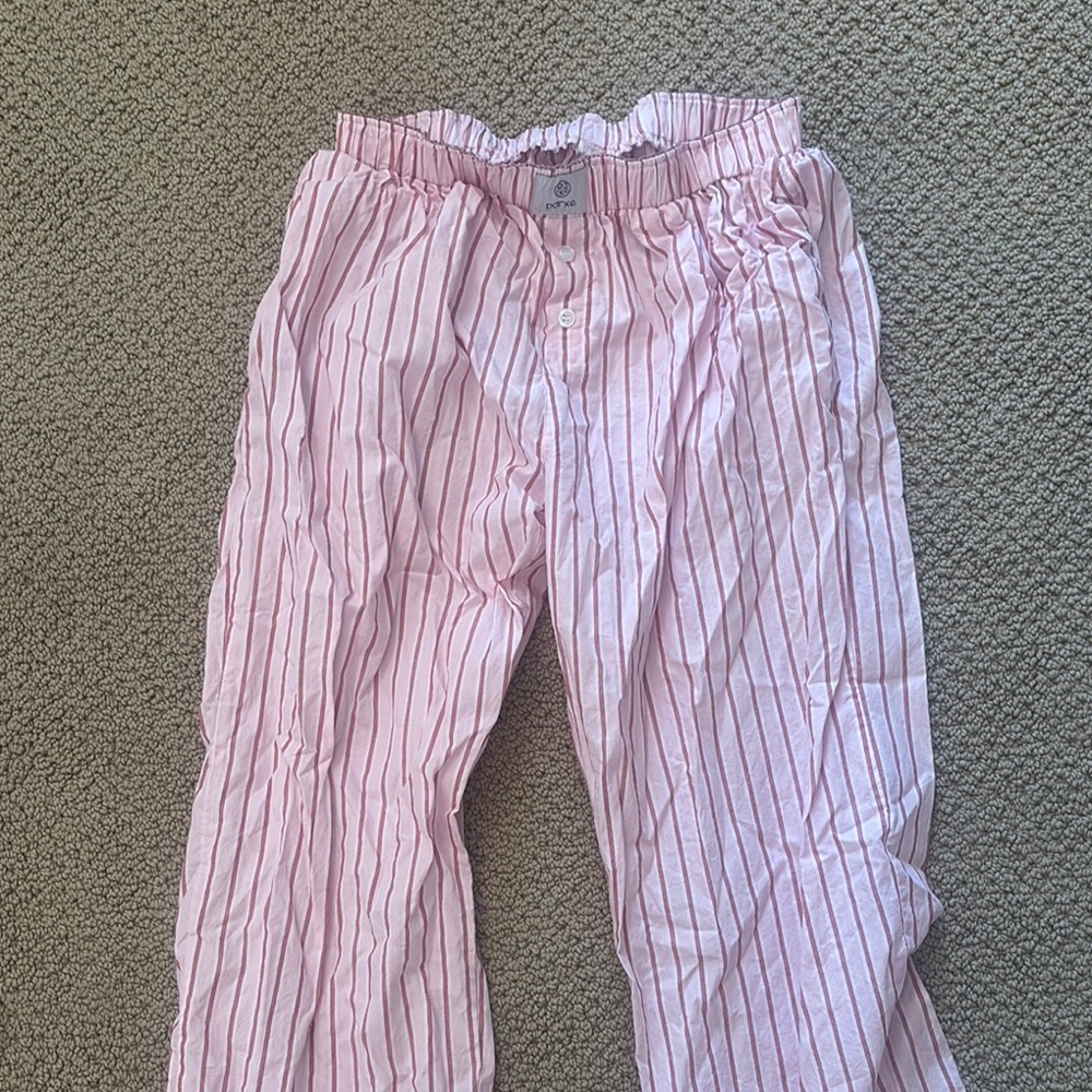 Pink Striped Cotton Pajamas Classic Sleepwear